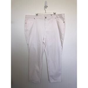 Style & Co High Rise Straight Leg White Summer Pants - 24W